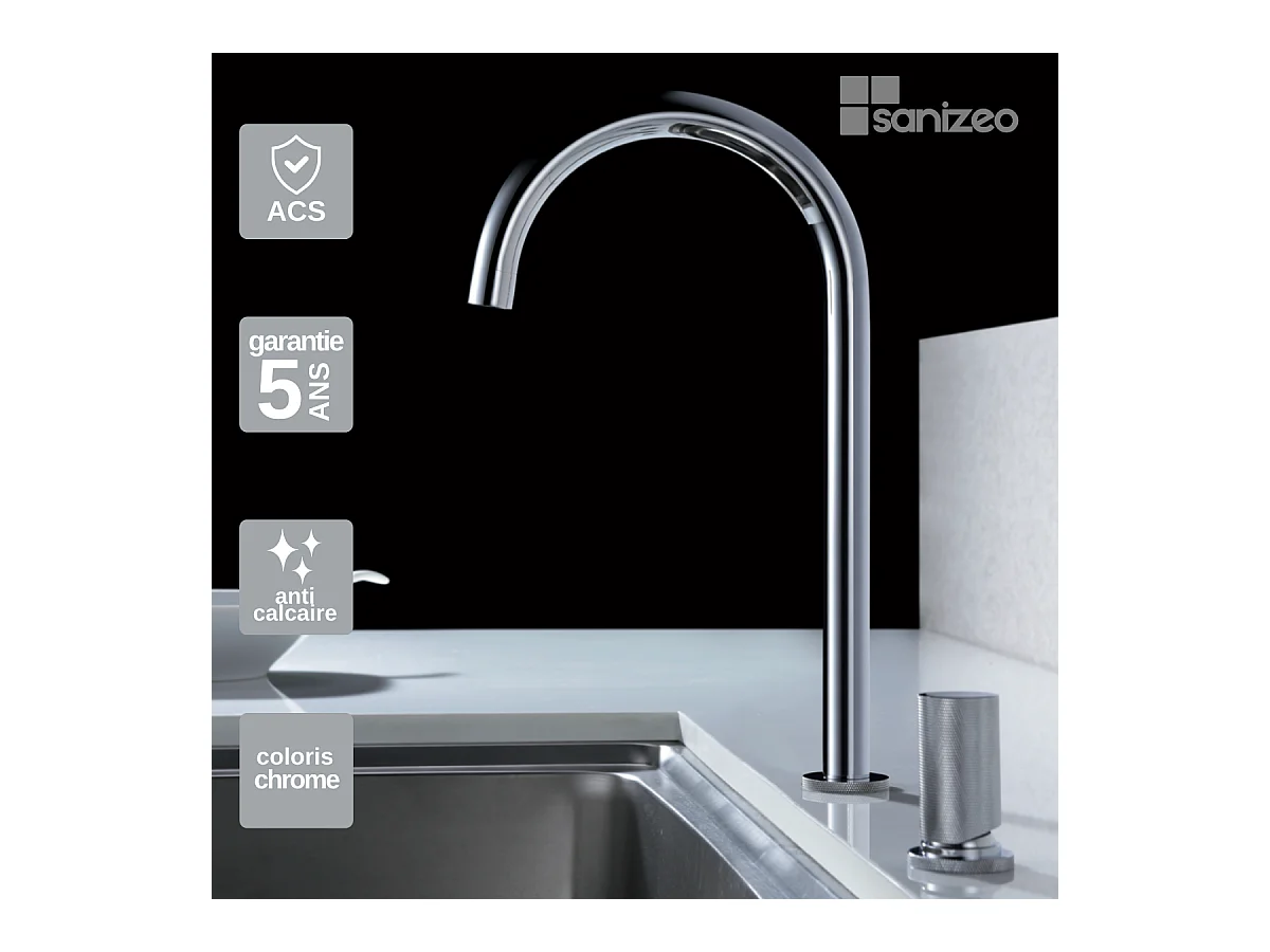 Mitigeur Évier Cuisine chromé - Design moderne – MANACOR IMEX