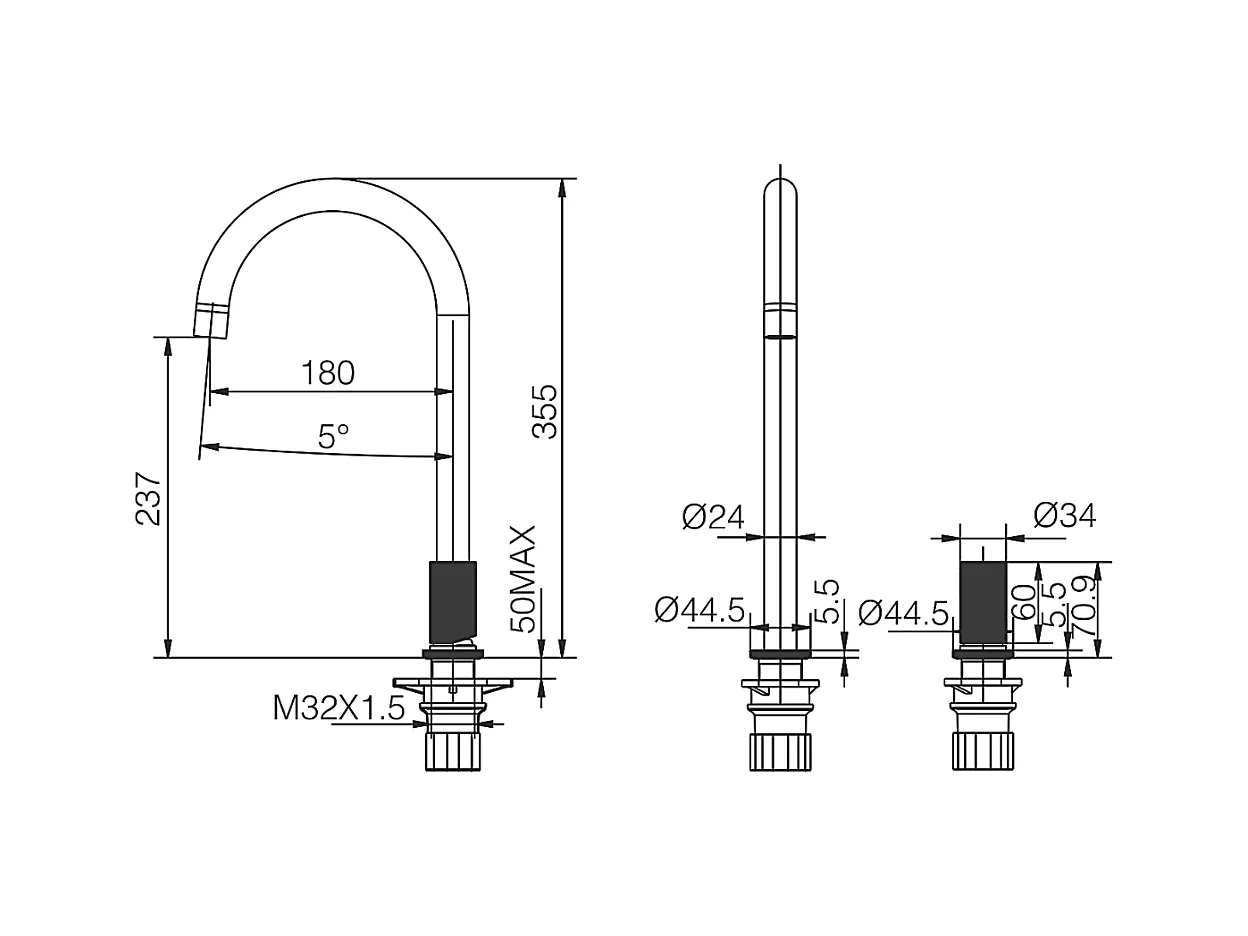 Mitigeur Évier Cuisine chromé - Design moderne – MANACOR IMEX