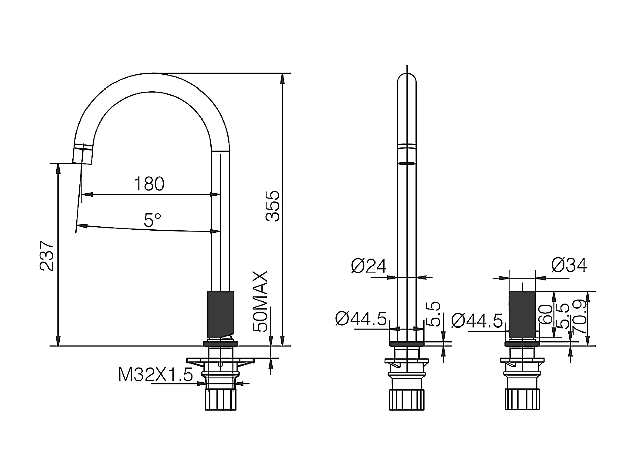 Mitigeur Évier Cuisine chromé - Design moderne – MANACOR IMEX
