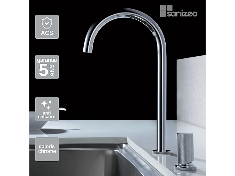 Mitigeur Évier Cuisine chromé - Design moderne – MANACOR IMEX