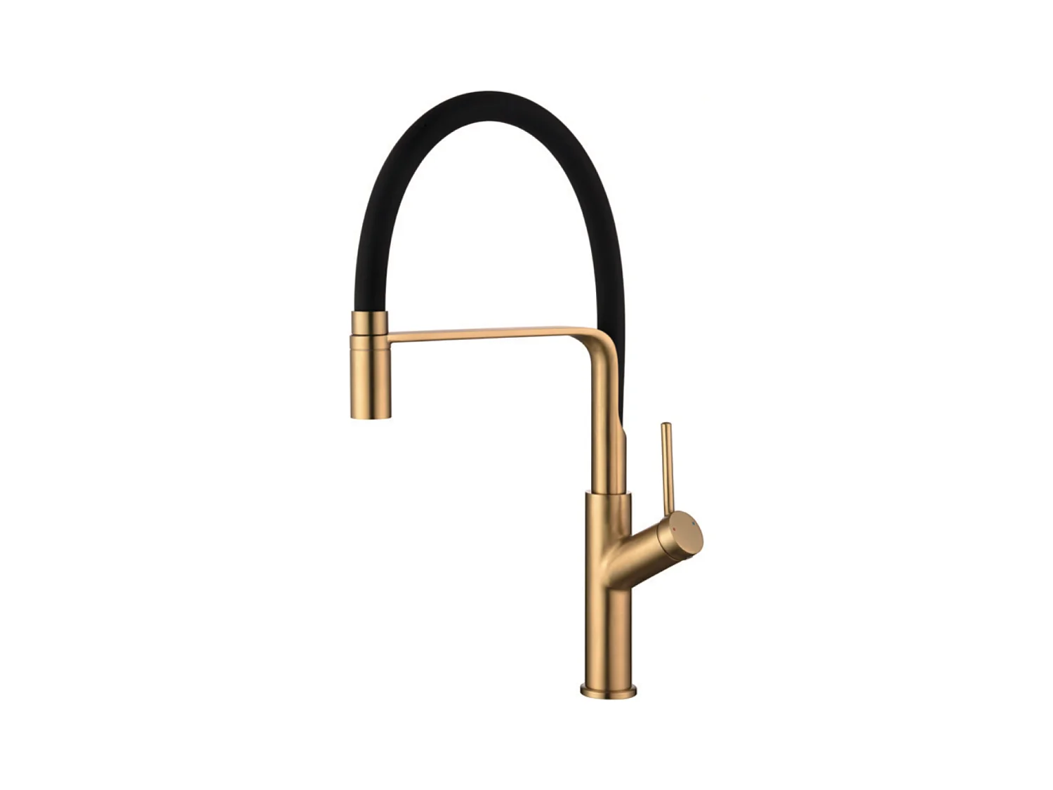 Mitigeur Évier Cuisine avec douchette extractible or brossé - Design moderne – SENA IMEX