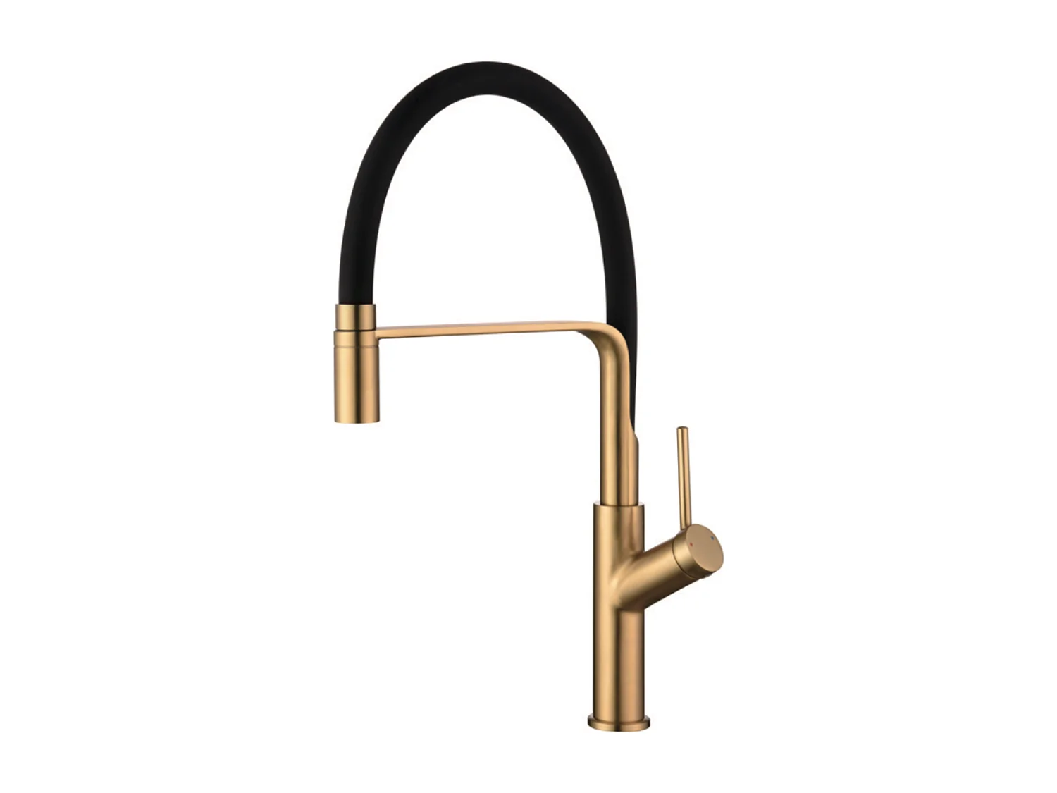 Mitigeur Évier Cuisine avec douchette extractible or brossé - Design moderne – SENA IMEX