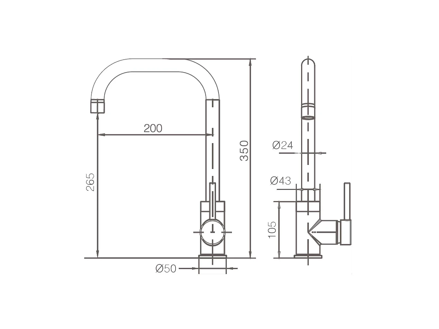 Mitigeur Évier Cuisine or rose brossé - Design moderne – LOIRA IMEX