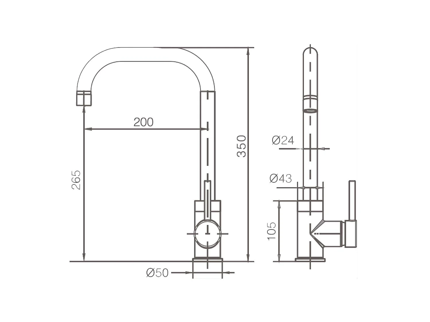 Mitigeur Évier Cuisine or rose brossé - Design moderne – LOIRA IMEX
