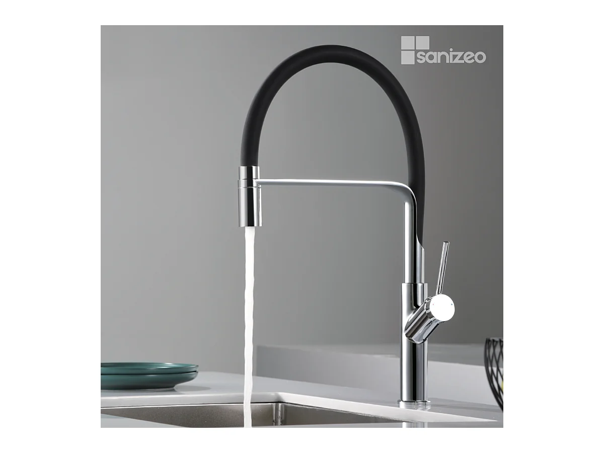 Mitigeur Évier Cuisine avec douchette extractible chromé - Design moderne – SENA IMEX