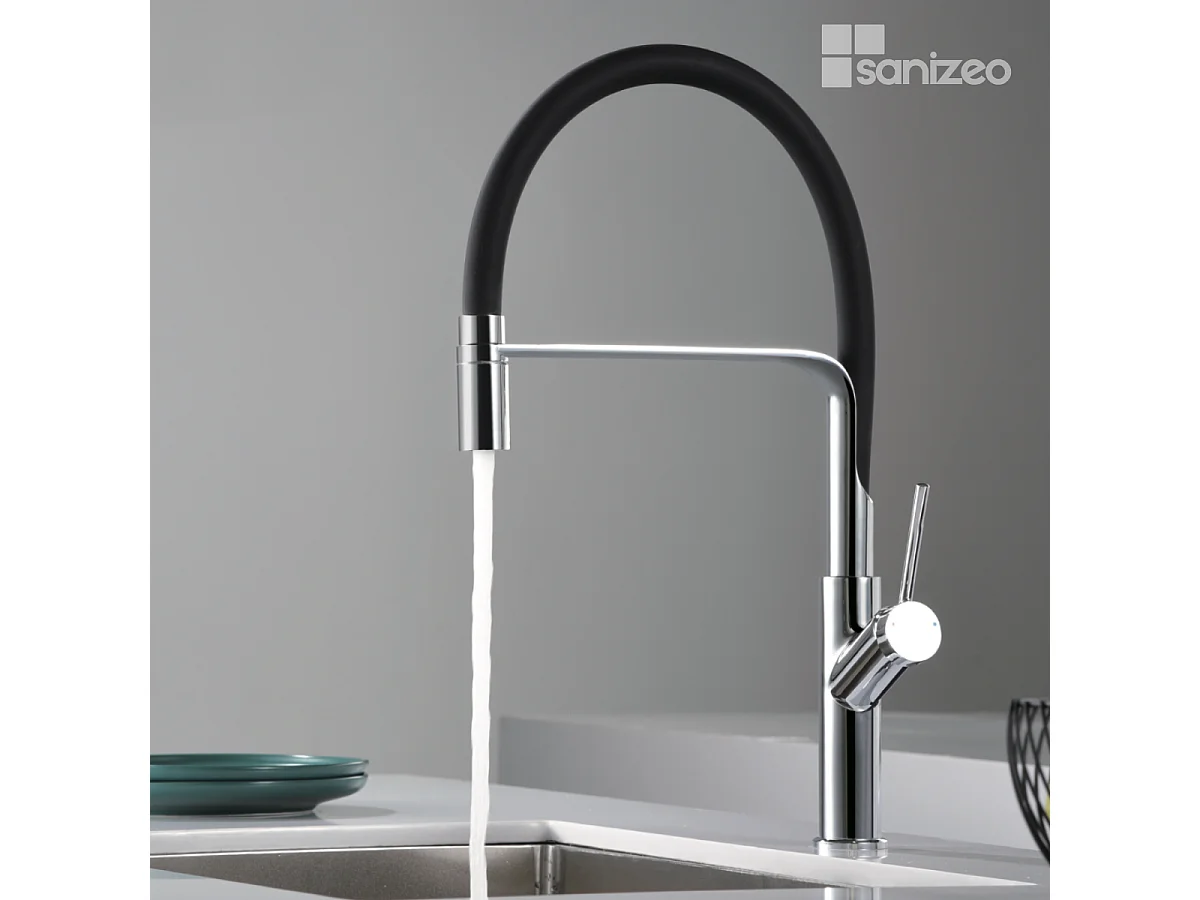 Mitigeur Évier Cuisine avec douchette extractible chromé - Design moderne – SENA IMEX