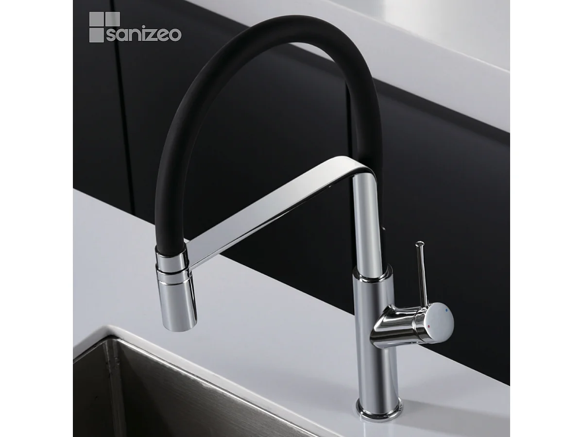 Mitigeur Évier Cuisine avec douchette extractible chromé - Design moderne – SENA IMEX