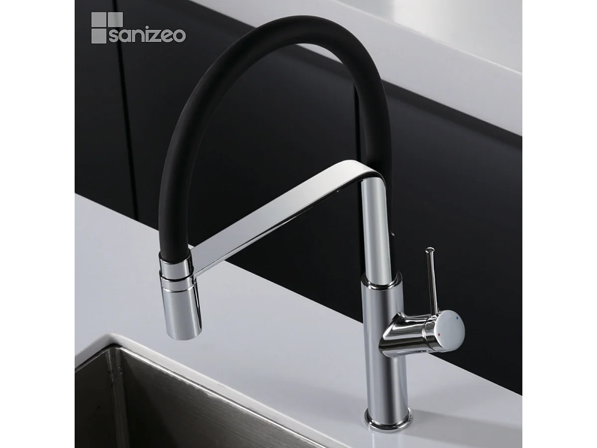 Mitigeur Évier Cuisine avec douchette extractible chromé - Design moderne – SENA IMEX