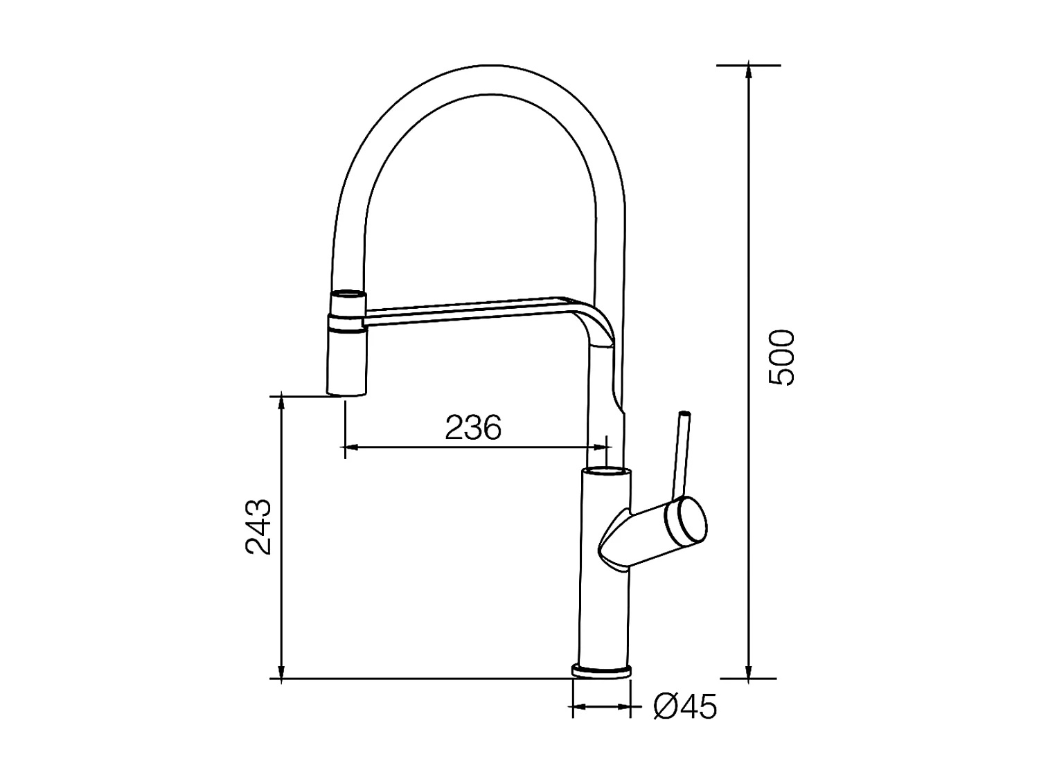 Mitigeur Évier Cuisine avec douchette extractible chromé - Design moderne – SENA IMEX