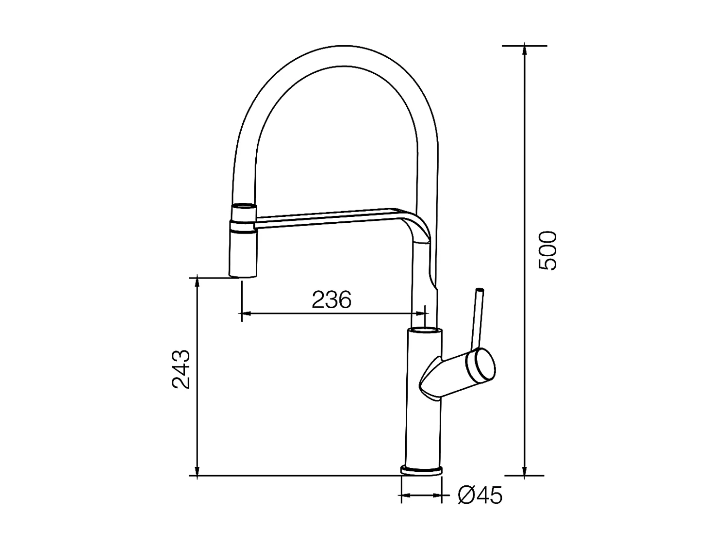 Mitigeur Évier Cuisine avec douchette extractible noir mat - Design moderne – SENA IMEX