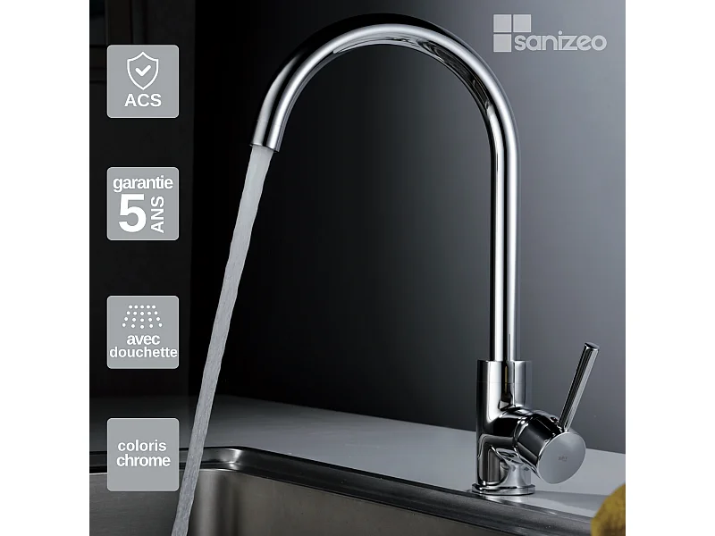 Mitigeur Évier Cuisine chromé - Design moderne – LYON IMEX