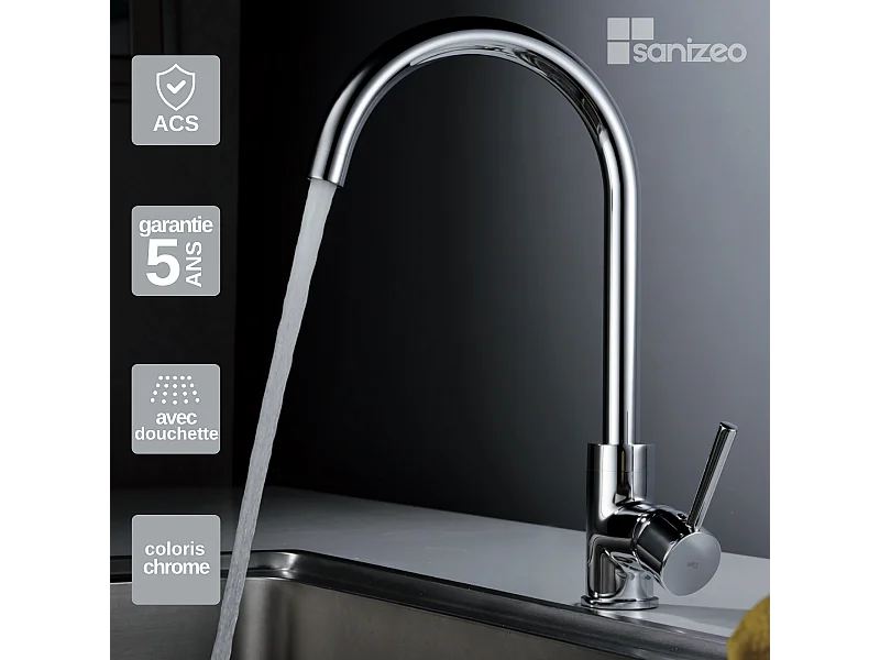 Mitigeur Évier Cuisine chromé - Design moderne – LYON IMEX