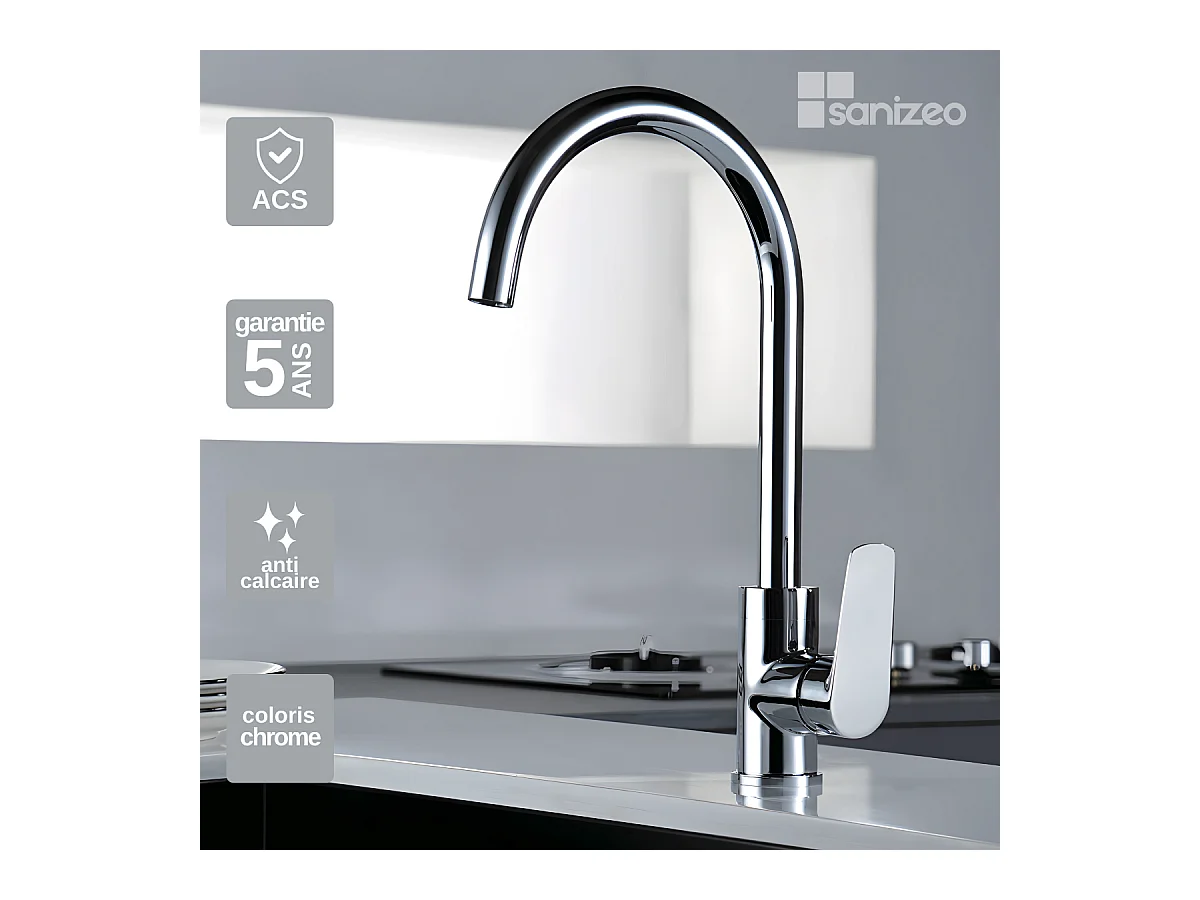 Mitigeur Évier Cuisine chromé - Design moderne – BELGICA IMEX