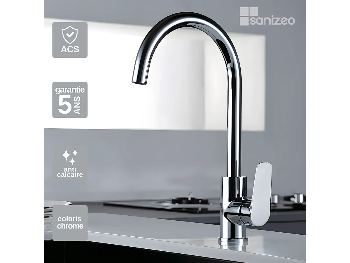 Mitigeur Évier Cuisine chromé - Design moderne – BELGICA IMEX