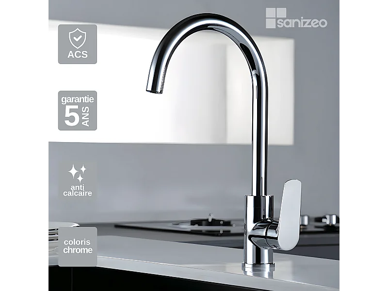 Mitigeur Évier Cuisine chromé - Design moderne – BELGICA IMEX