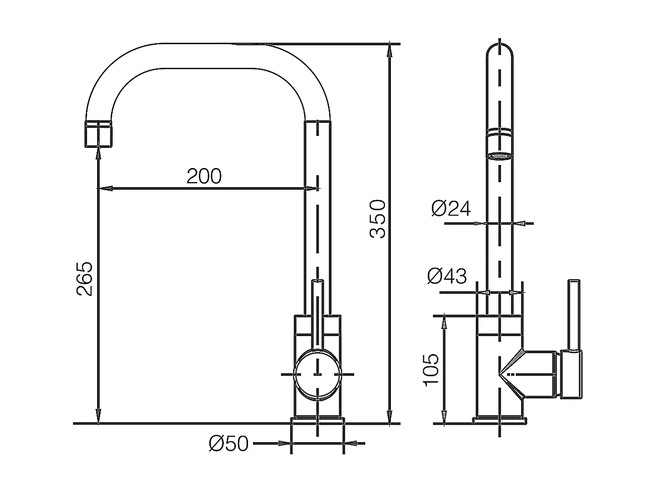 Mitigeur Évier Cuisine or brossé - Design moderne – LOIRA IMEX
