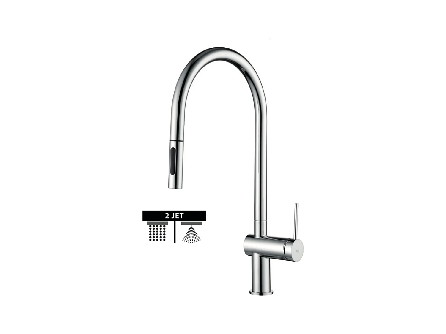 Mitigeur Évier Cuisine avec douchette extractible chromé - Design moderne – BERNA IMEX