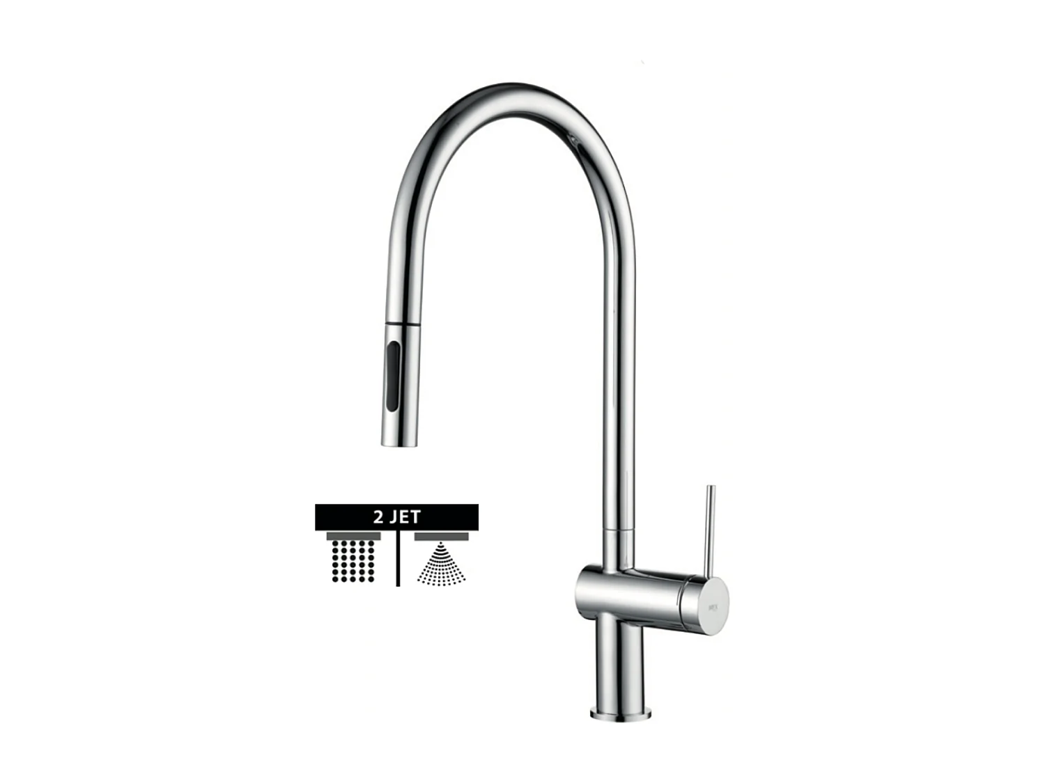 Mitigeur Évier Cuisine avec douchette extractible chromé - Design moderne – BERNA IMEX