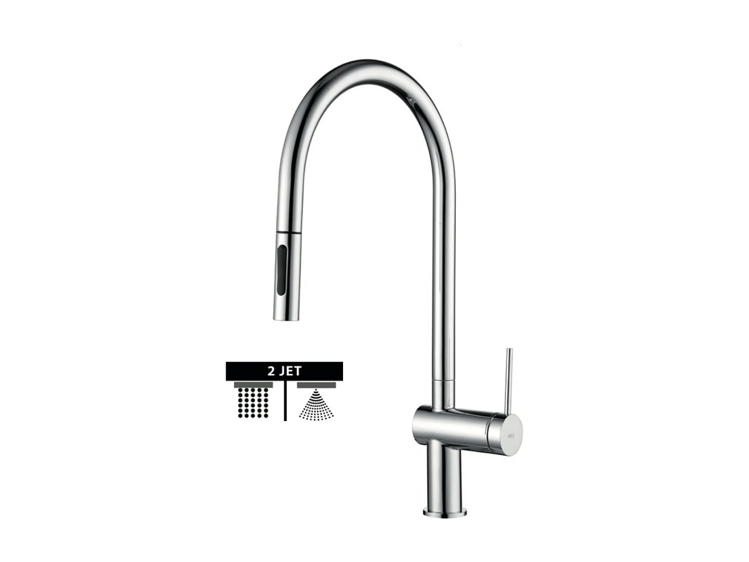 Mitigeur Évier Cuisine avec douchette extractible chromé - Design moderne – BERNA IMEX