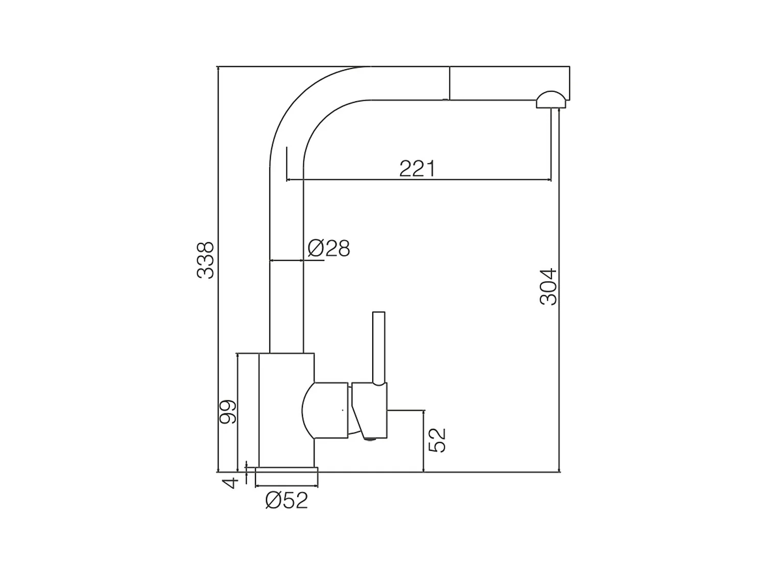 Mitigeur Évier Cuisine avec douchette extractible chromé - Design moderne – MALTA IMEX