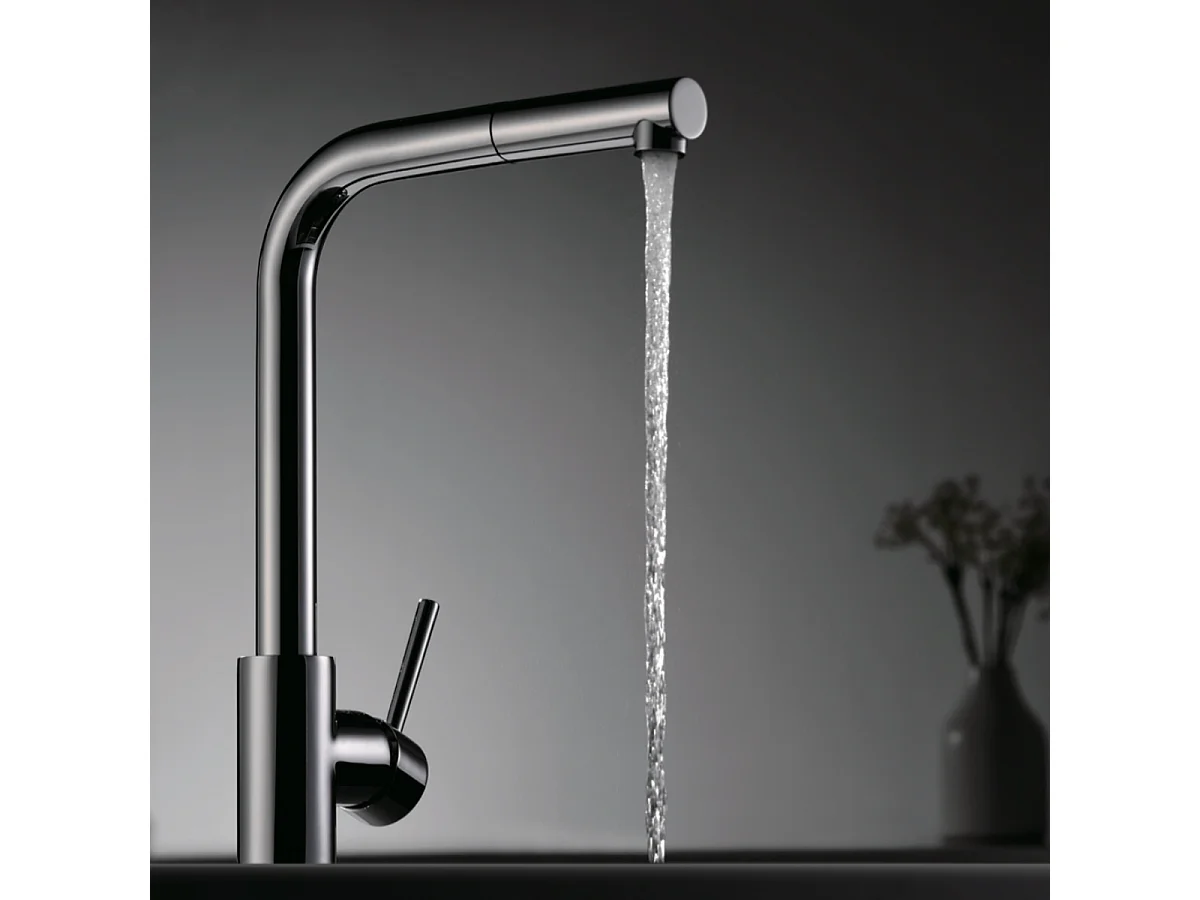 Mitigeur Évier Cuisine avec douchette extractible chromé - Design moderne – MALTA IMEX