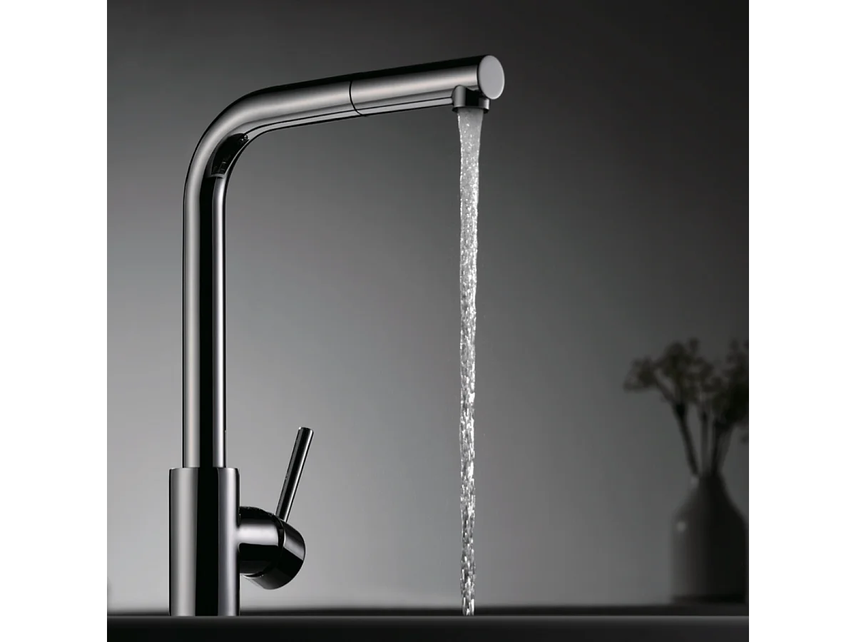 Mitigeur Évier Cuisine avec douchette extractible chromé - Design moderne – MALTA IMEX