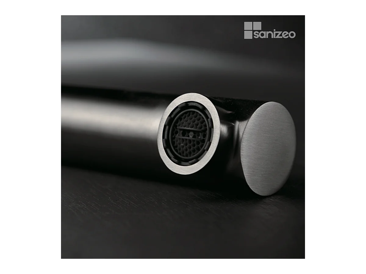 Mitigeur Évier Cuisine avec douchette extractible noir métal - Design moderne – MALTA IMEX