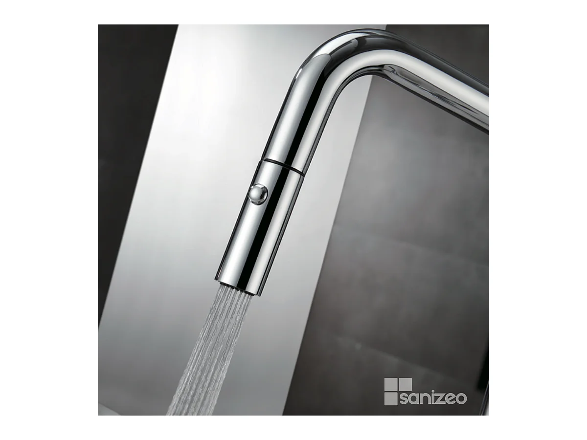 Mitigeur Évier Cuisine avec douchette extractible chromé - Design moderne – NIZA IMEX