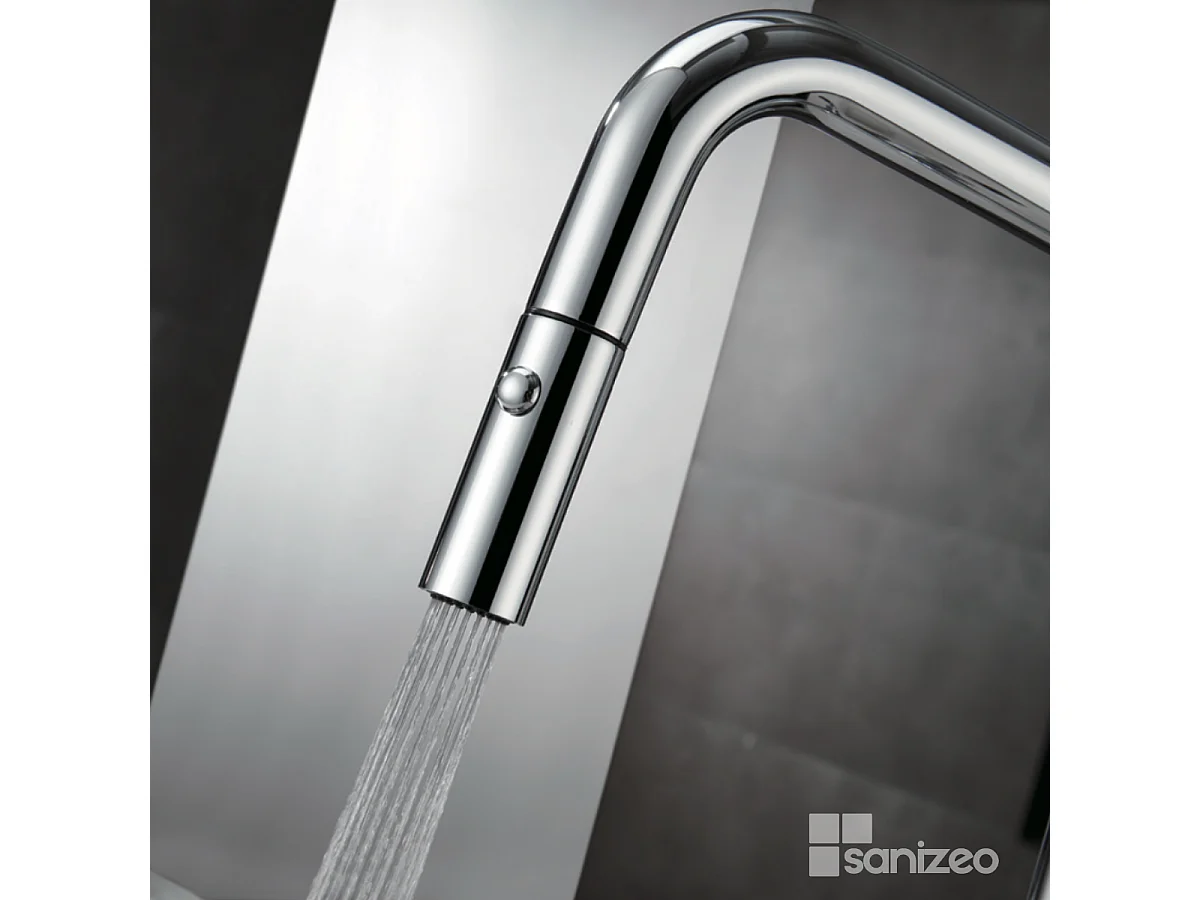 Mitigeur Évier Cuisine avec douchette extractible chromé - Design moderne – NIZA IMEX