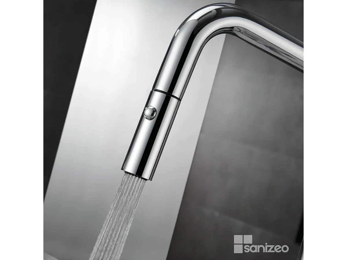 Mitigeur Évier Cuisine avec douchette extractible chromé - Design moderne – NIZA IMEX