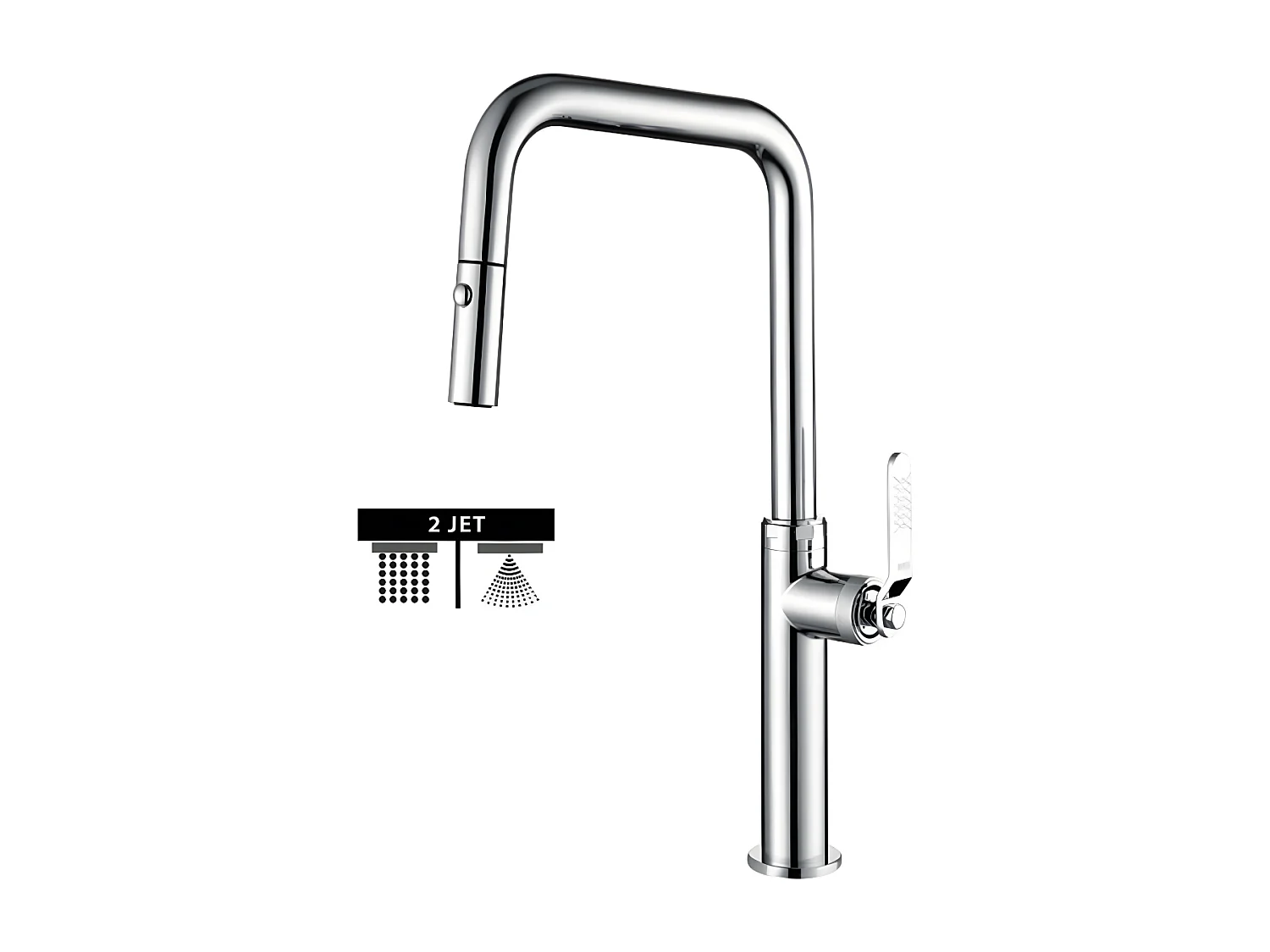 Mitigeur Évier Cuisine avec douchette extractible chromé - Design moderne – NIZA IMEX