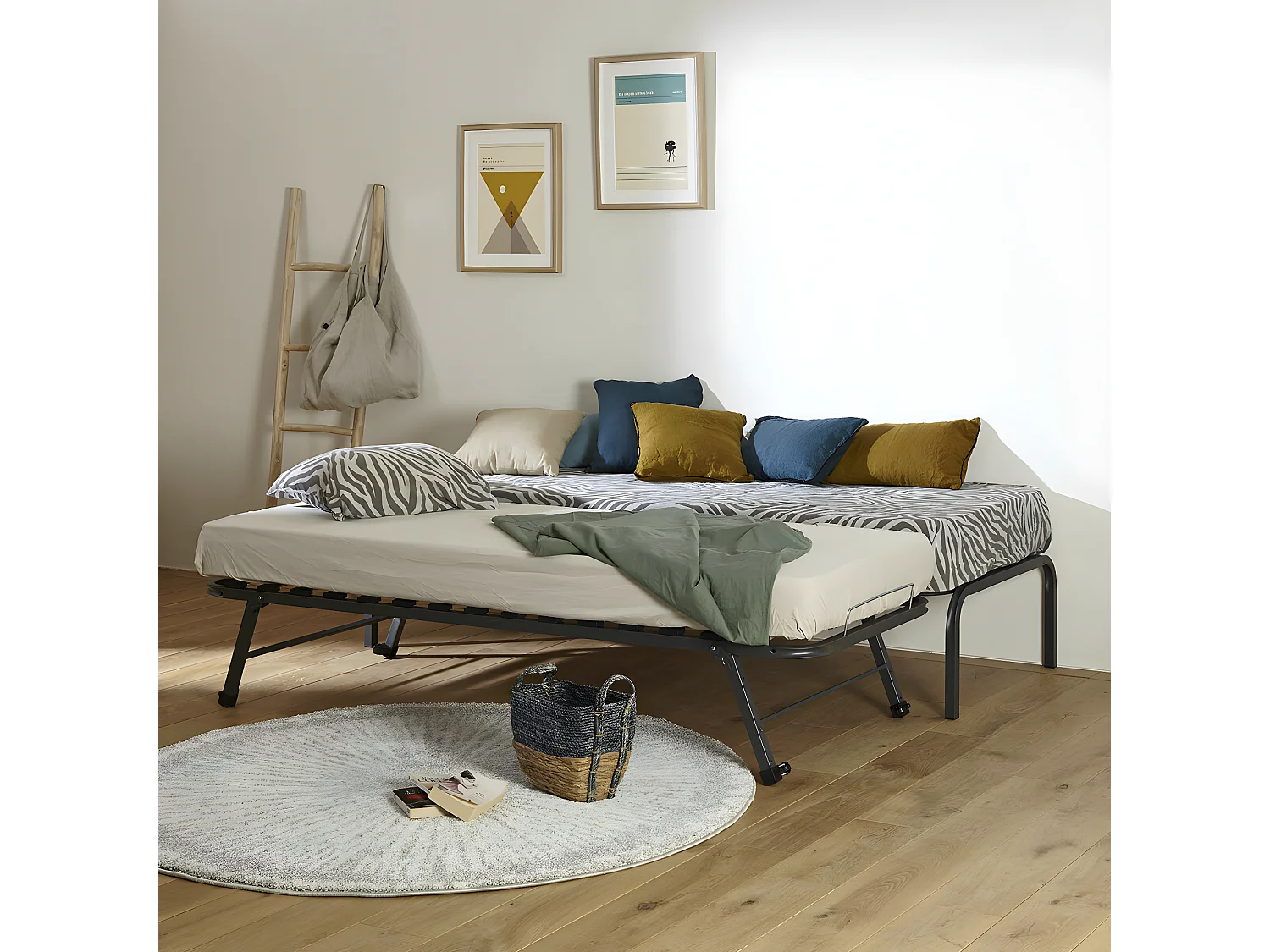 Sommier supérieur 70x190 cm metal gris STRATA