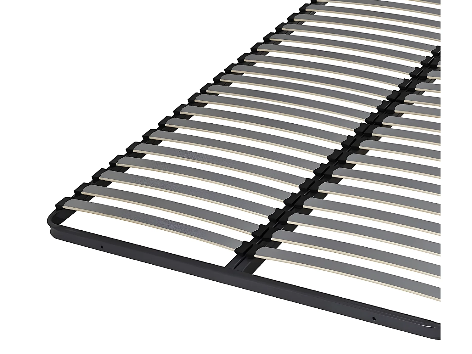 Ensemble de 2 sommiers 90x200 cm metal noir MIRA