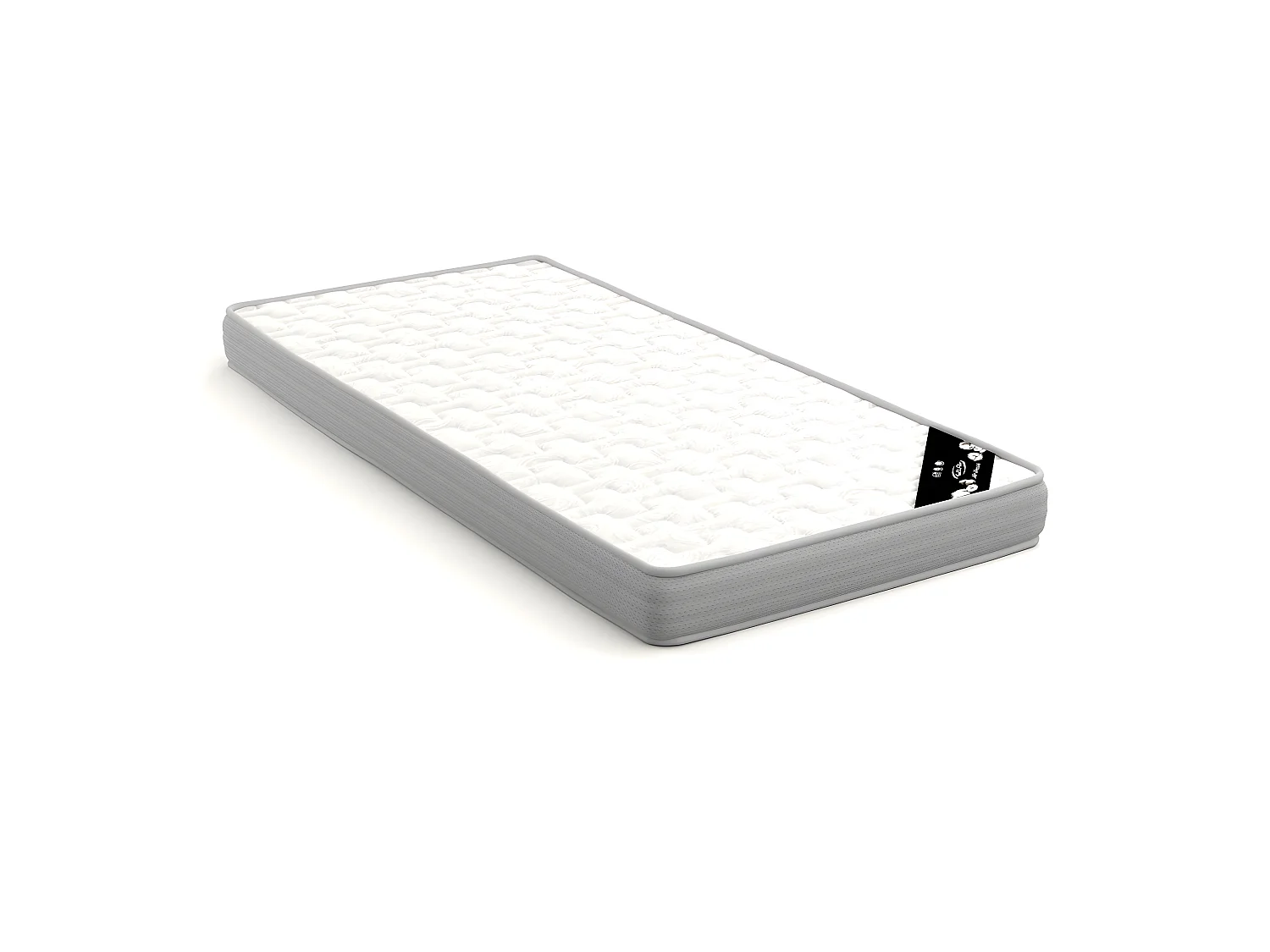 Pack lit empilable avec matelas 90x190 cm bois massif bois POKA