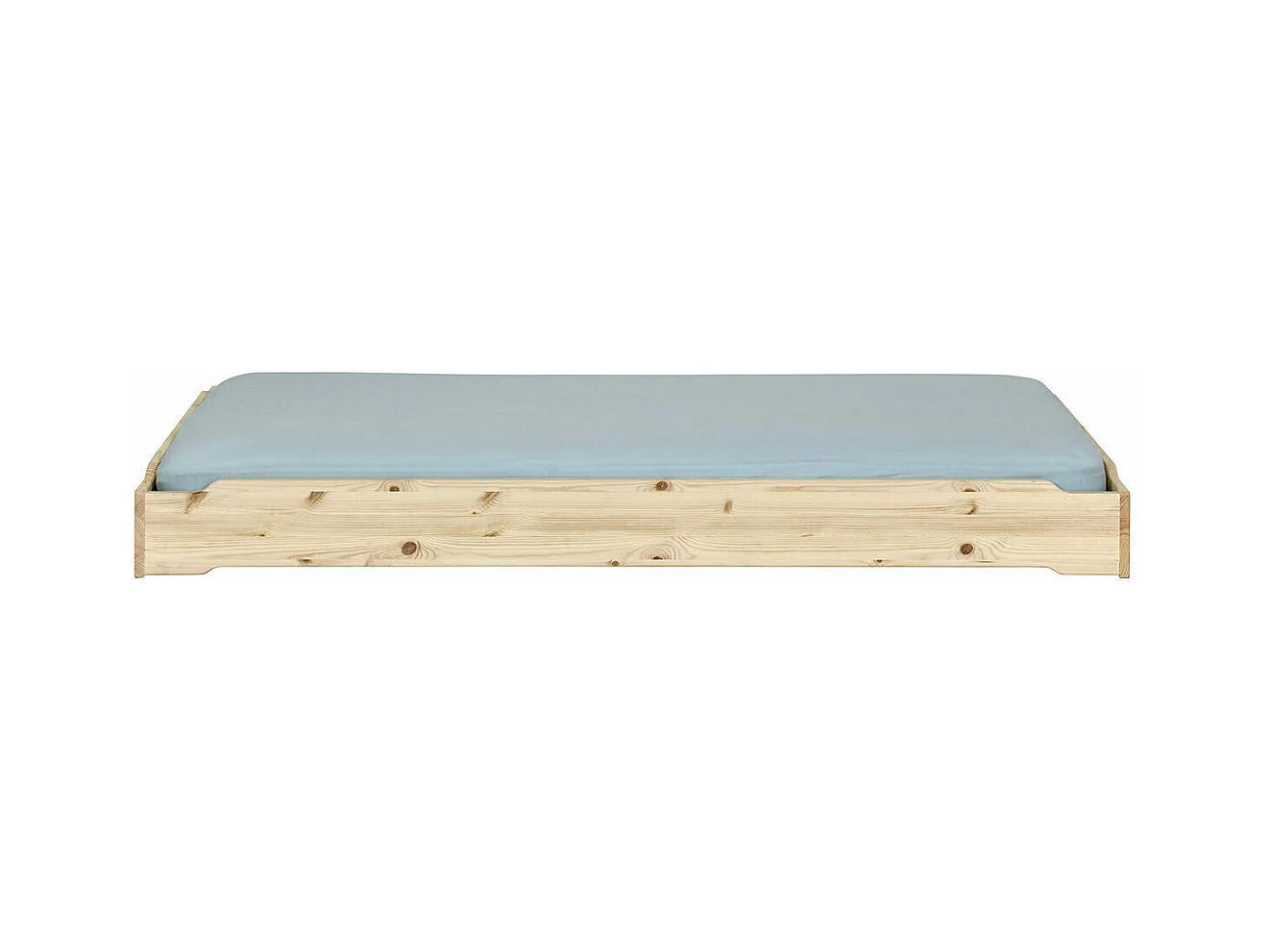 Pack 2 lits empilables 90x190 cm bois massif bois naturel JELLY