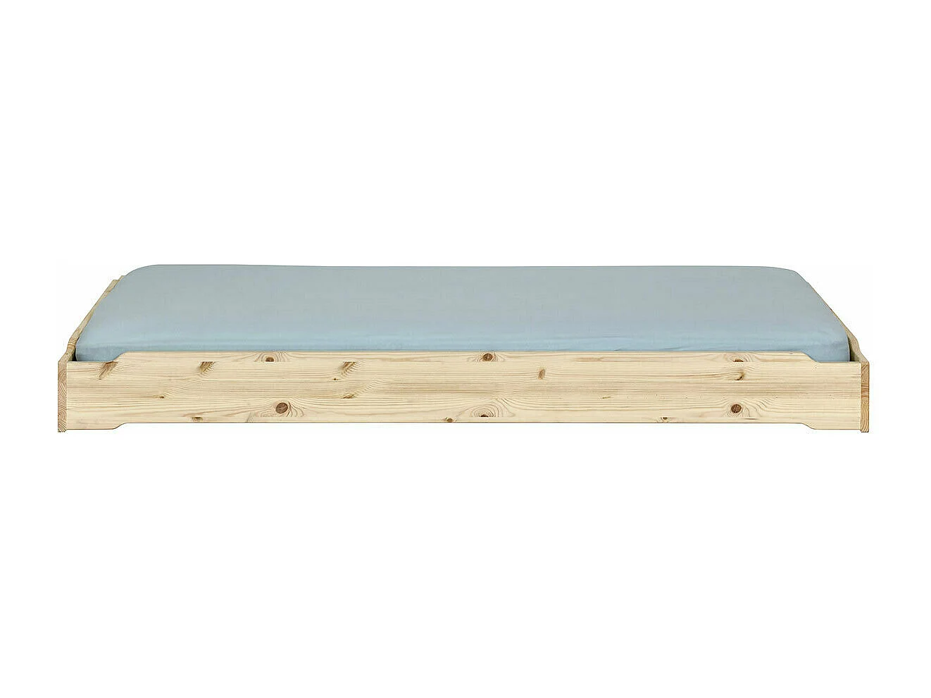 Pack 2 lits empilables 90x190 cm bois massif bois naturel JELLY
