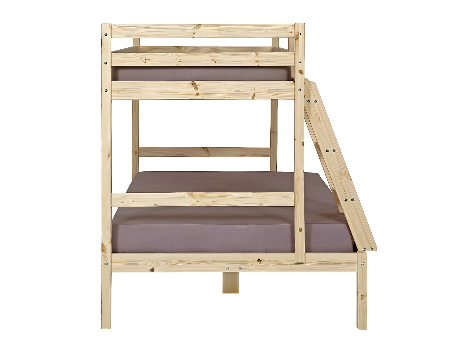 Lit superposé 140x190 cm bois massif bois naturel JULIAN