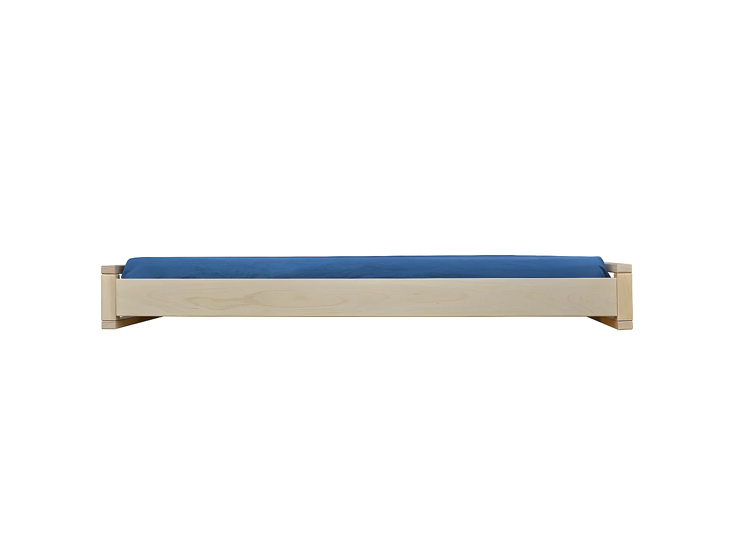 Pack lit empilable avec matelas 90x200 cm bois massif bois POKA