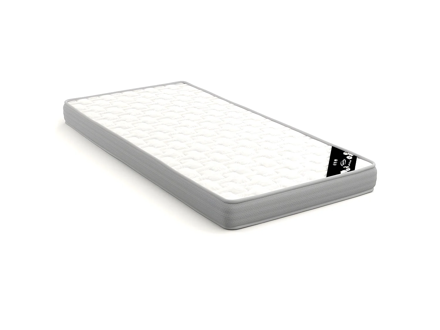 Pack lit empilable avec matelas 90x200 cm bois massif bois POKA