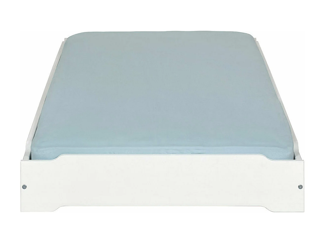 Pack 2 lits empilables 90x190 cm bois massif blanc JELLY