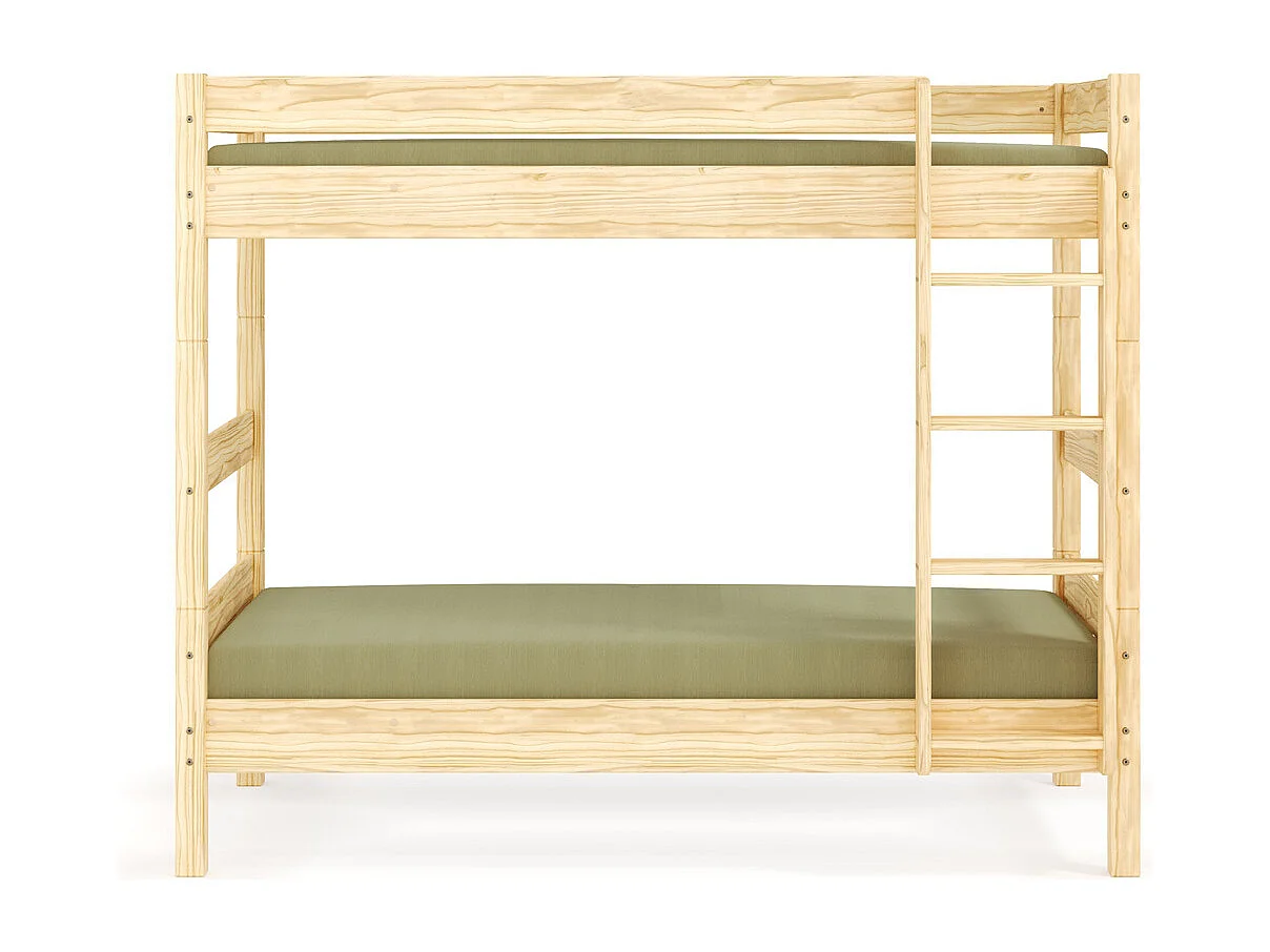 Lit superposé séparable 80x190 cm bois massif bois naturel AARON