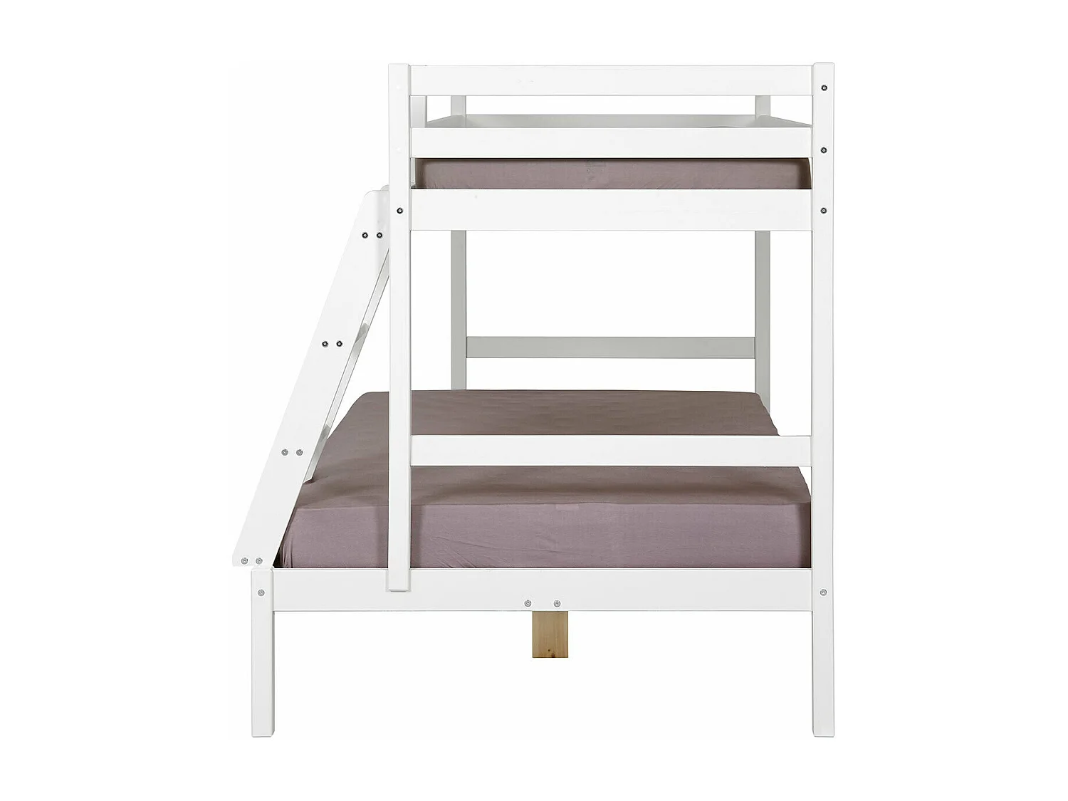 Lit superposé 140x190 cm bois massif blanc JULIAN