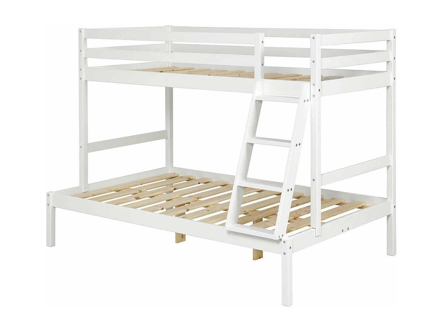Lit superposé 140x190 cm bois massif blanc JULIAN