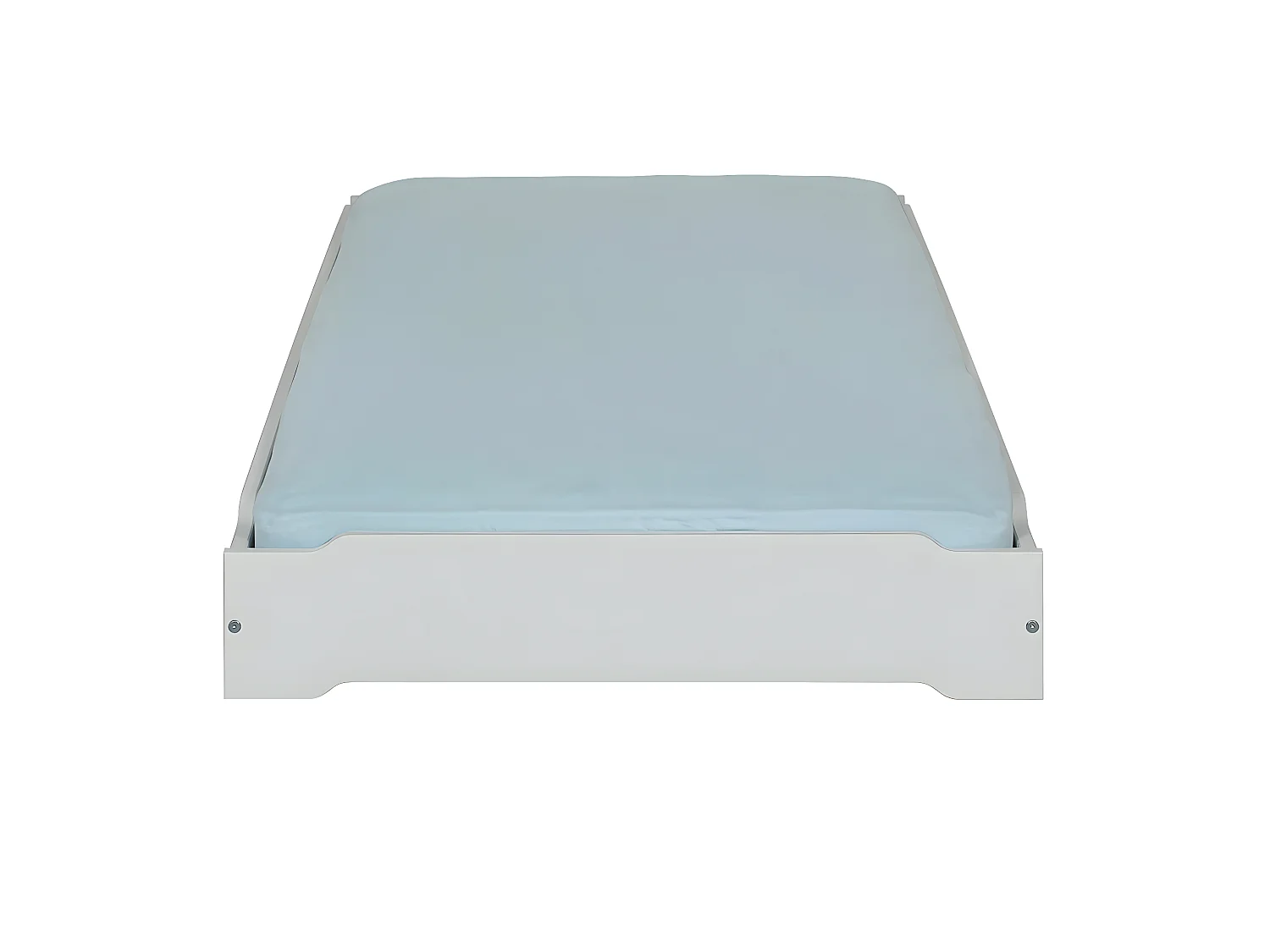 Pack 2 lits empilables et 2 matelas 90x190 cm bois massif gris JELLY