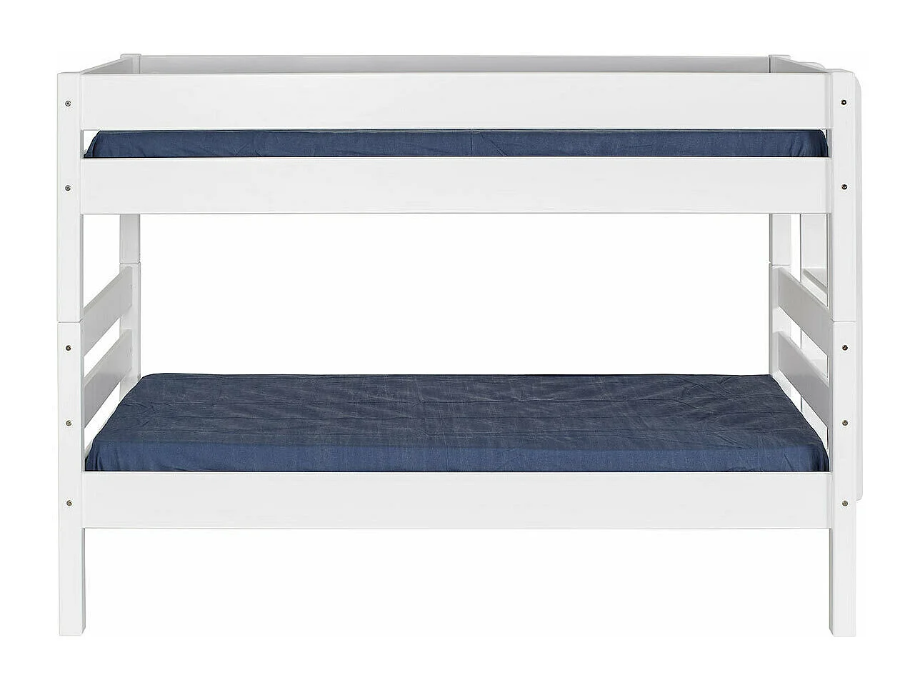 Lit superposé 90x190 cm bois massif blanc ANIBA