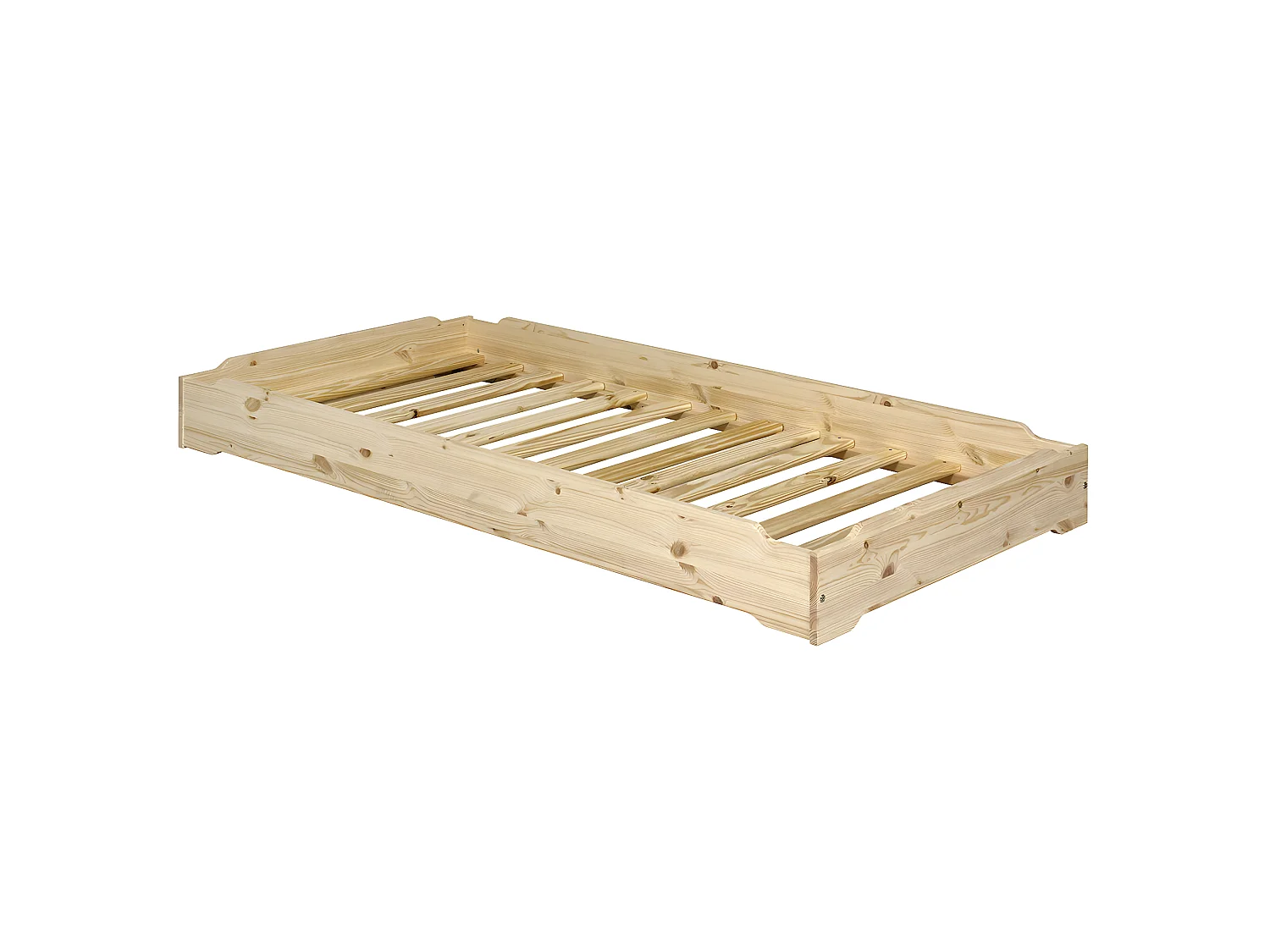 Lit empilable 90x190 cm bois massif bois naturel JELLY
