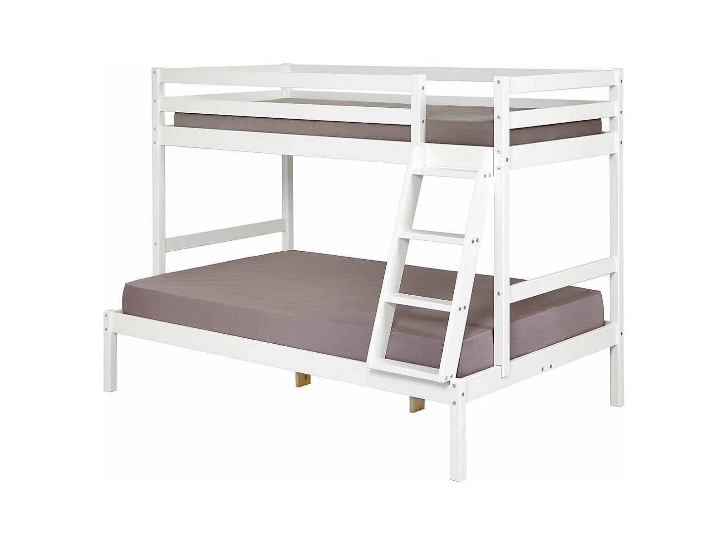 Lit superposé 120x190 cm bois massif blanc JULIAN