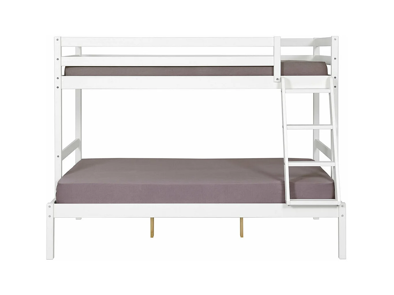 Lit superposé 120x190 cm bois massif blanc JULIAN