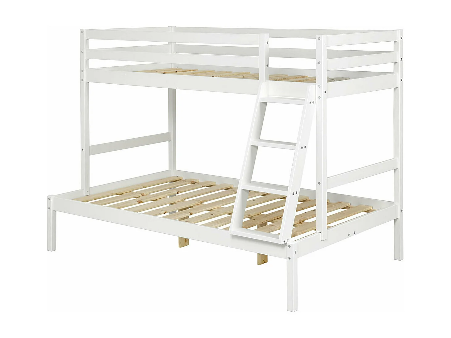 Lit superposé 120x190 cm bois massif blanc JULIAN