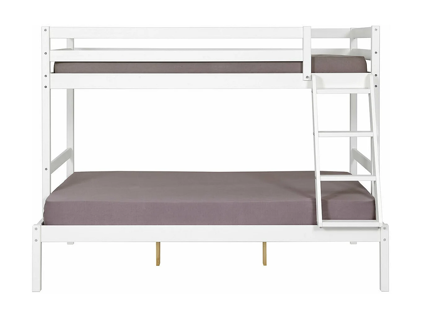 Lit superposé 120x190 cm bois massif blanc JULIAN